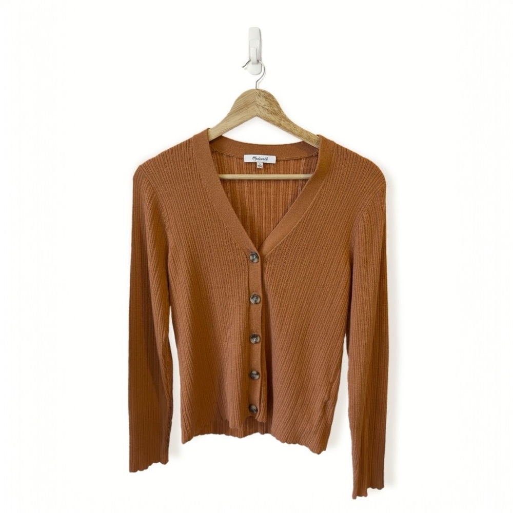 Madewell Lightweight Ribbed Cardigan (L)